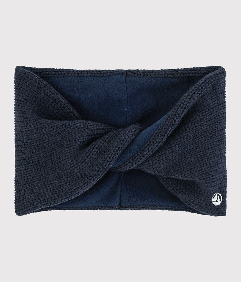 Snood torsad&eacute; en tricot enfant gar&ccedil;on - fille bleu SMOKING
