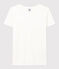 Tee-shirt LE DROIT col V en coton Femme blanc ECUME