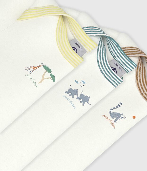 Lot de bodies manches courtes en coton uni b&eacute;b&eacute; multicouleur