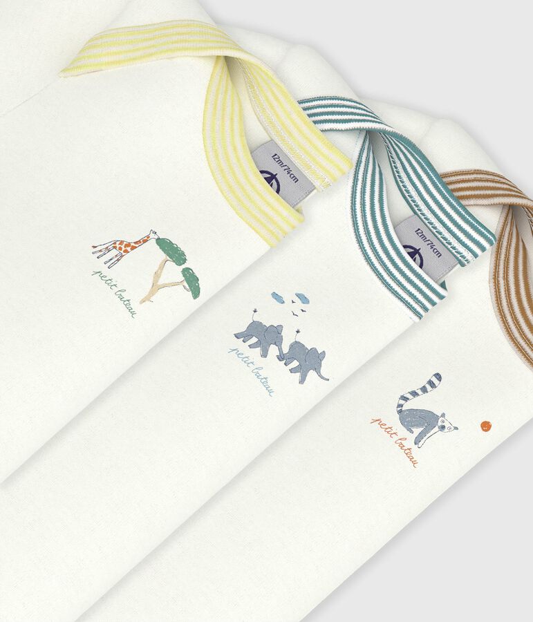 Lot de bodies manches courtes en coton uni b&eacute;b&eacute; variante 1