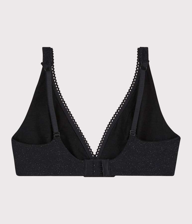 Soutien - gorge brillant Femme noir/gris