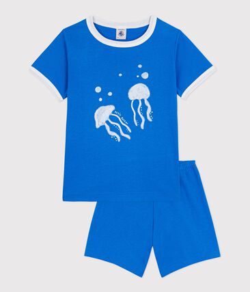 Pyjama short enfant en coton motif méduse