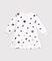 Robe manches longues b&eacute;b&eacute; fille blanc/multicouleur