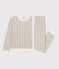 Pyjama femme en coton blanc AVALANCHE/ ROVER/ MULTICO