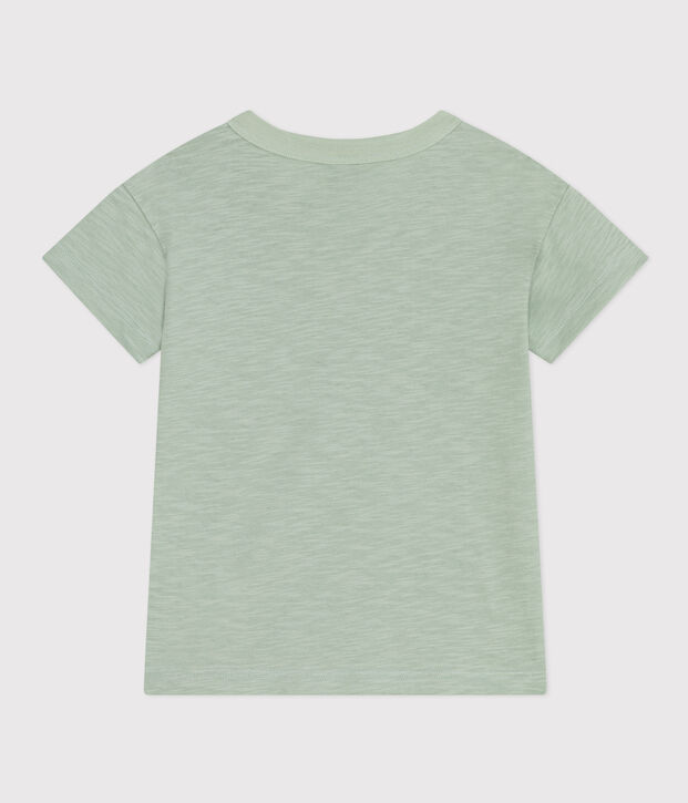 Tee-shirt en jersey flamm&eacute; enfant gar&ccedil;on vert