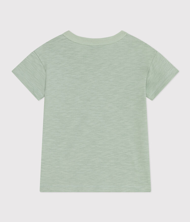 Tee-shirt en jersey flamm&eacute; enfant gar&ccedil;on vert HERBIER