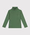 Sous-pull en coton enfant fille / garçon vert PALMERAIE