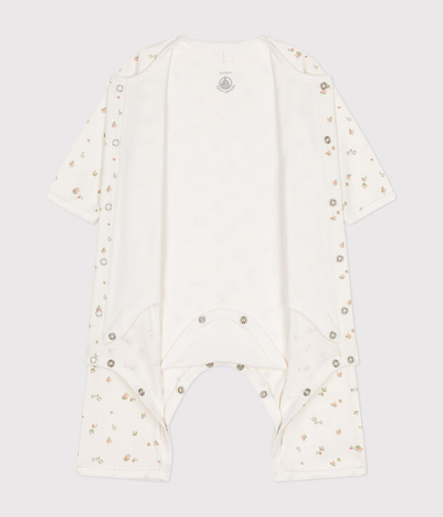 Bodyjama sans pieds en coton b&eacute;b&eacute; blanc/multicouleur