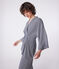 Kimono rayé femme bleu SMOKING/blanc MARSHMALLOW