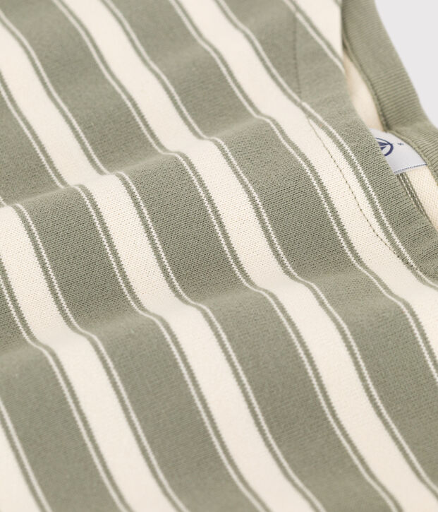 Marini&egrave;re en coton Femme vert/&eacute;cru