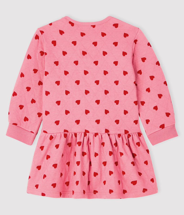 Robe manches longues b&eacute;b&eacute; fille rose CHEEK/rouge TERKUIT
