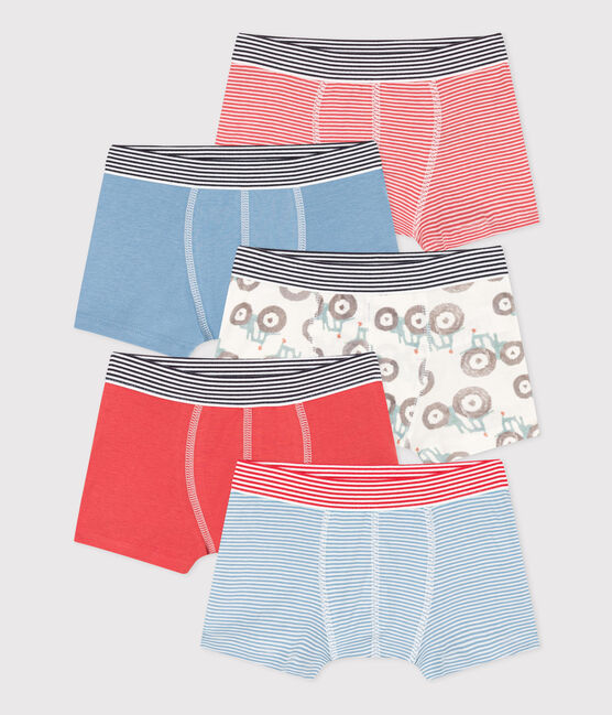 Lot de 5 boxers tracteur en coton petit garçon variante 1
