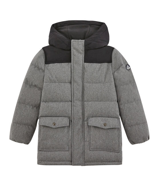 Doudoune enfant garçon en flanelle déperlante gris SUBWAY CHINE