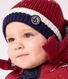 Bonnet bébé en tricot doublé en polaire