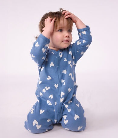 Pyjama b&eacute;b&eacute; en molleton imprim&eacute; c&oelig;urs