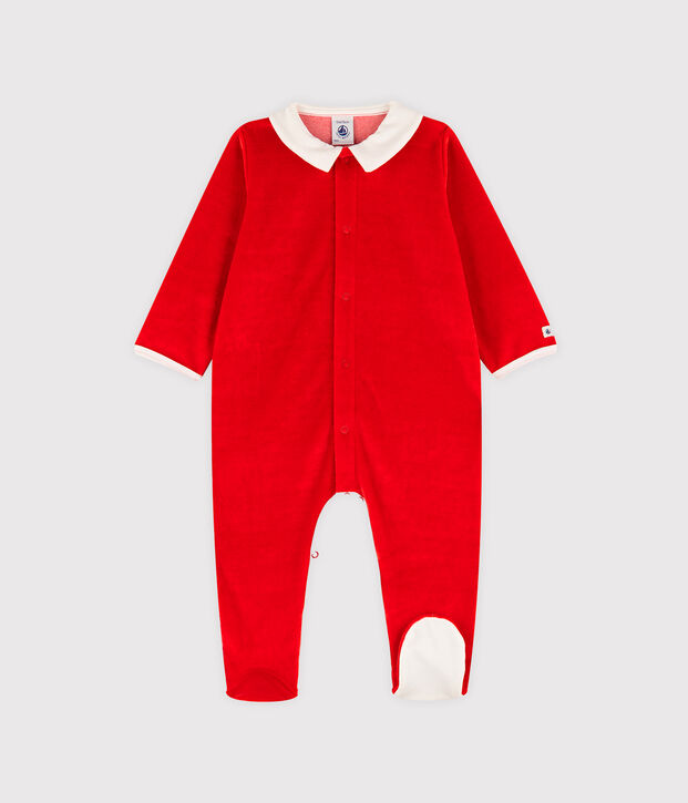 Dors bien b&eacute;b&eacute; &agrave; col en velours rouge