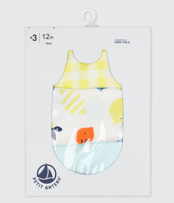 Lot de 3 bodies sans manches citrons colorés bébé variante 1