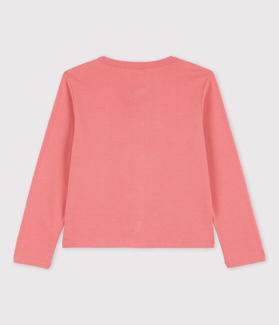 Cardigan en coton bio enfant fille rose PAPAYE