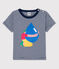 Tee-shirt garçon Petit Bateau x Water Family bleu MEDIEVAL/blanc MARSHMALLOW