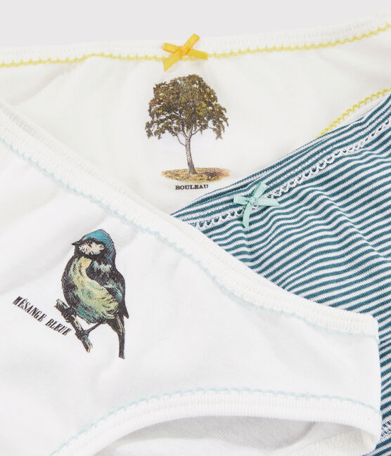 Lot de 3 culottes petite fille Petit Bateau x Deyrolle variante 1