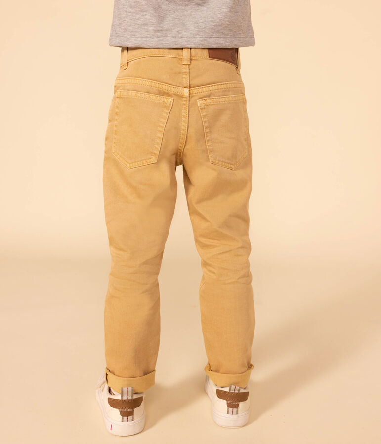 Pantalon en denim enfant gar&ccedil;on beige TOURONE