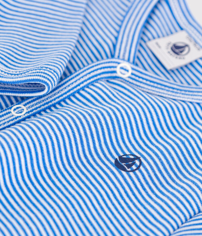 Pyjama b&eacute;b&eacute; en coton &agrave; rayures DELPHINIUM/ MARSHMALLOW