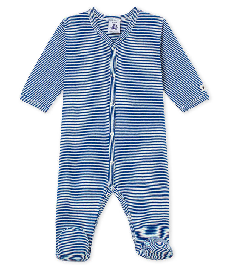 Dors bien b&eacute;b&eacute; gar&ccedil;on bleu/blanc