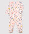 Dors-bien à imprimé animaux bébé fille en molleton rose FLEUR/blanc MULTICO