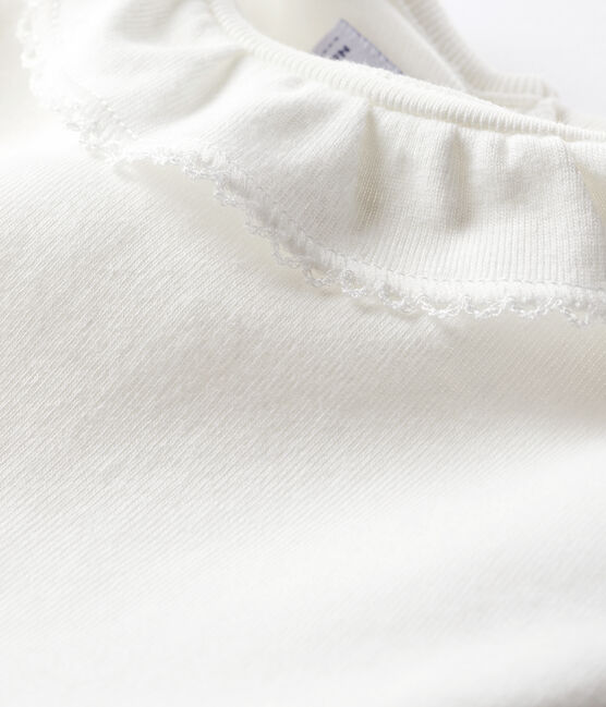 Body manches courtes bébé à collerette blanc MARSHMALLOW