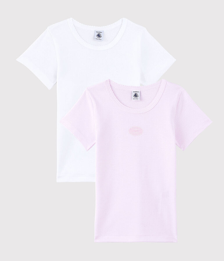 Lot de 2 tee-shirts petite fille en coton biologique variante 1