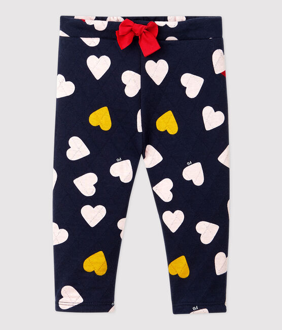 Pantalon matelassé bébé. bleu SMOKING/blanc MULTICO