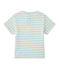 T-shirt bébé garçon manches courtes rayé blanc FETA/vert ADVENTURE