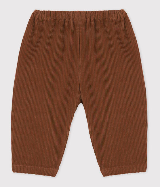 Pantalon bébé en velours grosses côtes marron CINA