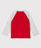 Tee shirt manches longues bébé garçon rouge TERKUIT/gris BELUGA