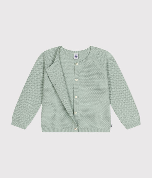 Cardigan en coton enfant fille vert