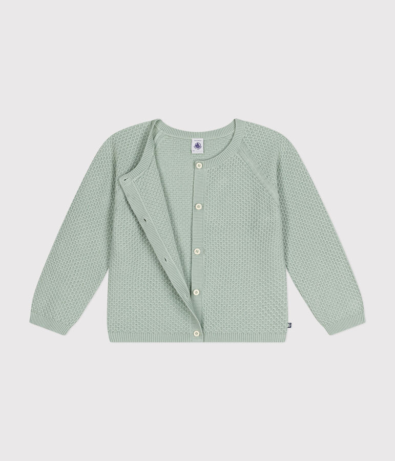 Cardigan en coton enfant fille vert HERBIER