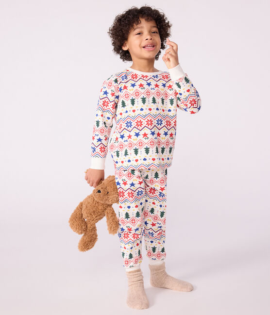 Pyjama enfant en molleton imprimé Noël MILK/ MULTICO