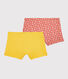 Lot de 2 shorties fleurs petite fille en coton