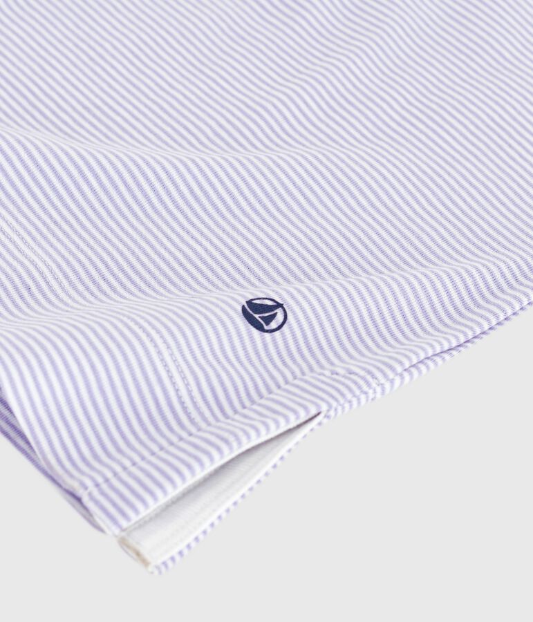 Chemise de nuit femme en coton &agrave; rayures blanc SQUAW/ MARSHMALLOW