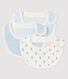 Lot de 3 bavoirs bébé en côte