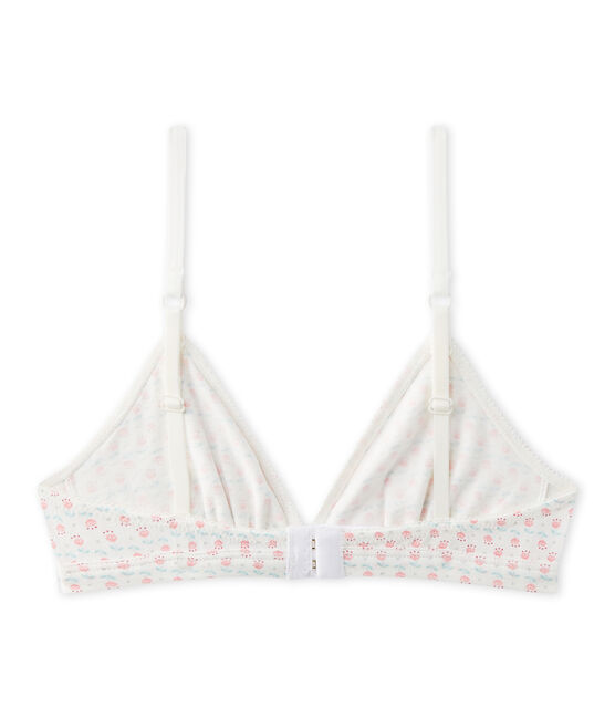 Soutien gorge triangle fille imprimé blanc LAIT/blanc MULTICO