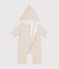 Combinaison longue ouatinée à capuche en coton bébé beige MONTELIMAR CHINE
