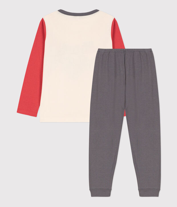 Pyjama en coton enfant gris/multicouleur