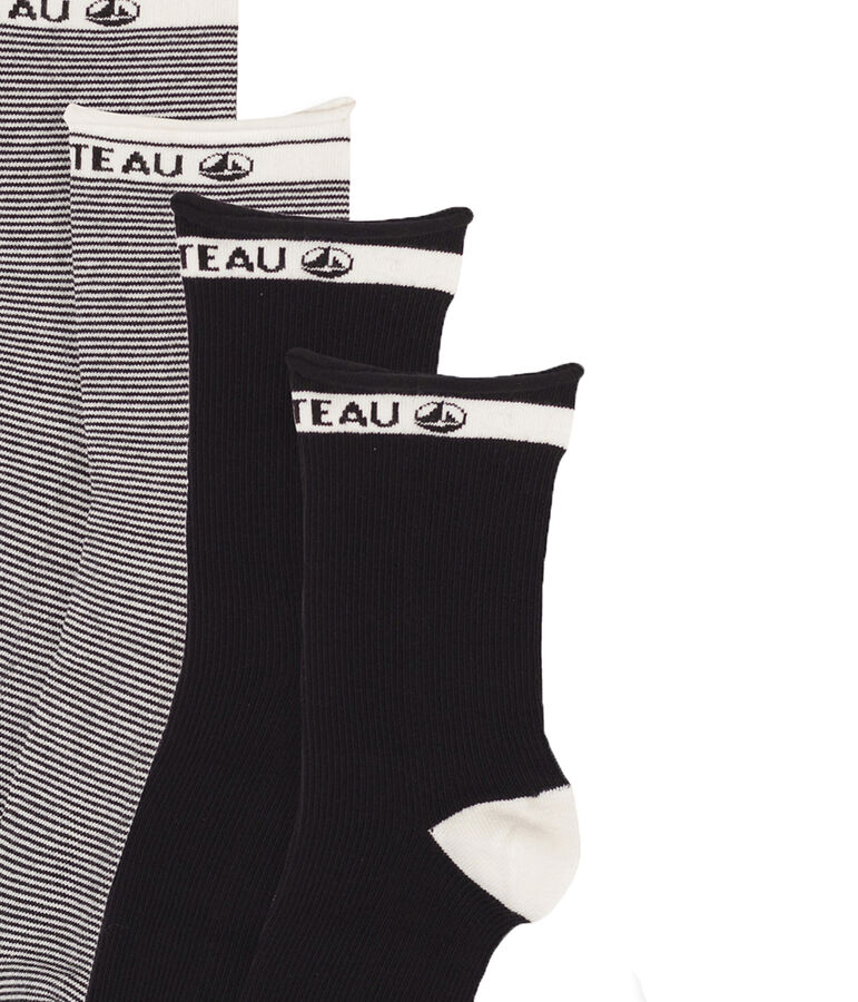 Lot chaussettes mi-hautes femme multicouleur