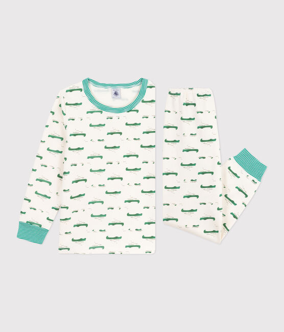 Pyjama enfant en molleton imprimé crocodiles MILK/ MULTICO