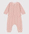 Ensemble en tubique imprimé fleuri bébé rose SALINE/blanc MULTICO