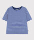 Tee-shirt le Boxy en coton éponge rayé femme