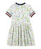 Robe enfant fille blanc/multicouleur