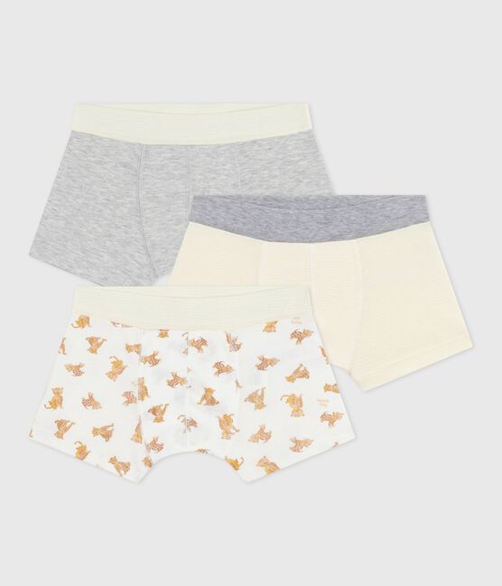 Lot de boxers enfant en coton ceinture recouverte imprimé léopard variante 1