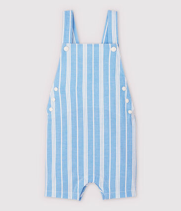 PETIT BATEAU - Salopette courte en popeline rayée bébé garçon